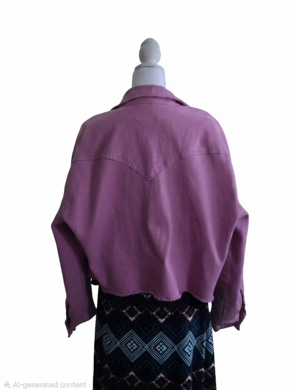 WRANGLER Bright Pink Cropped Denim Jacket Size M
